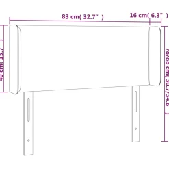 vidaXL Hoofdbord met randen 83x16x78/88 cm kunstleer zwart