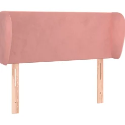 vidaXL Hoofdbord met randen 83x23x78/88 cm fluweel roze