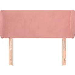 vidaXL Hoofdbord met randen 83x23x78/88 cm fluweel roze