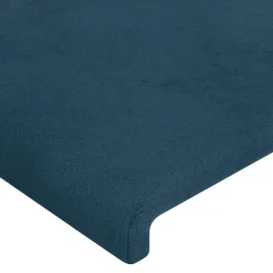 vidaXL Hoofdbord met randen 93x23x78/88 cm fluweel donkerblauw