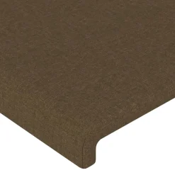 vidaXL Hoofdbord met randen 83x23x78/88 cm stof donkerbruin