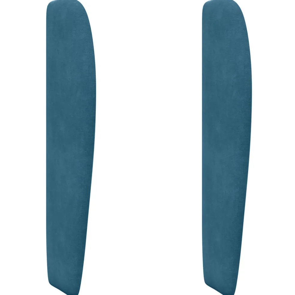 vidaXL Hoofdbord oor Blauw 80 x 23 x 6 cm Fluweel