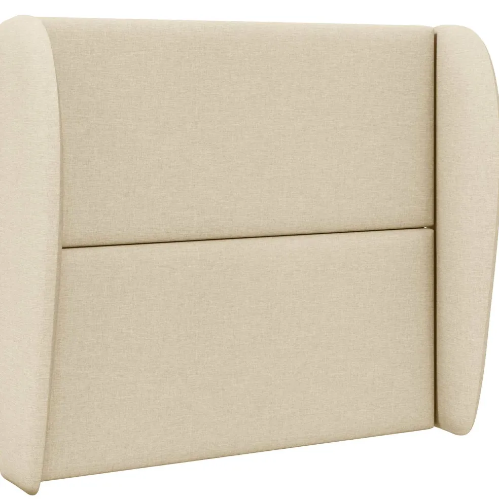 vidaXL Hoofdbord oor Crème 80 x 23 x 6 cm Stof