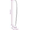 vidaXL Hoofdbord oor Dim Grijs 80 x 23 x 6 cm PVC