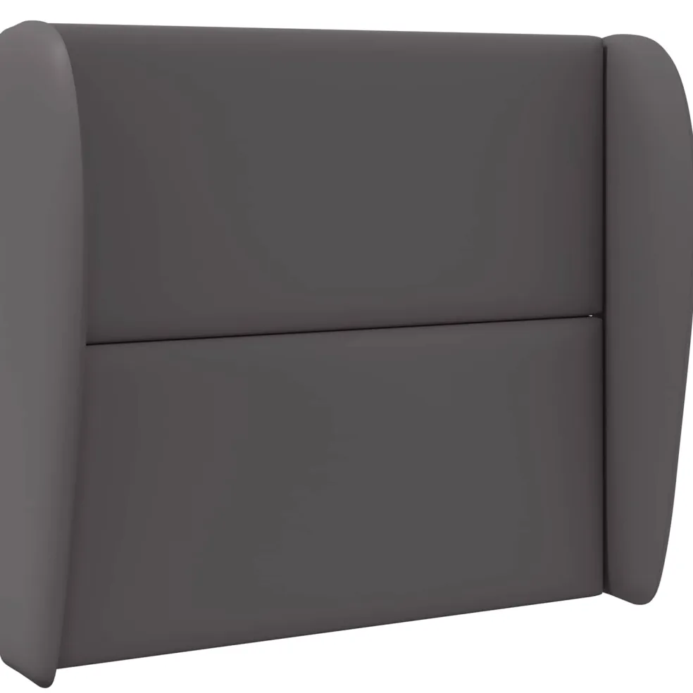 vidaXL Hoofdbord oor Dim Grijs 80 x 23 x 6 cm PVC