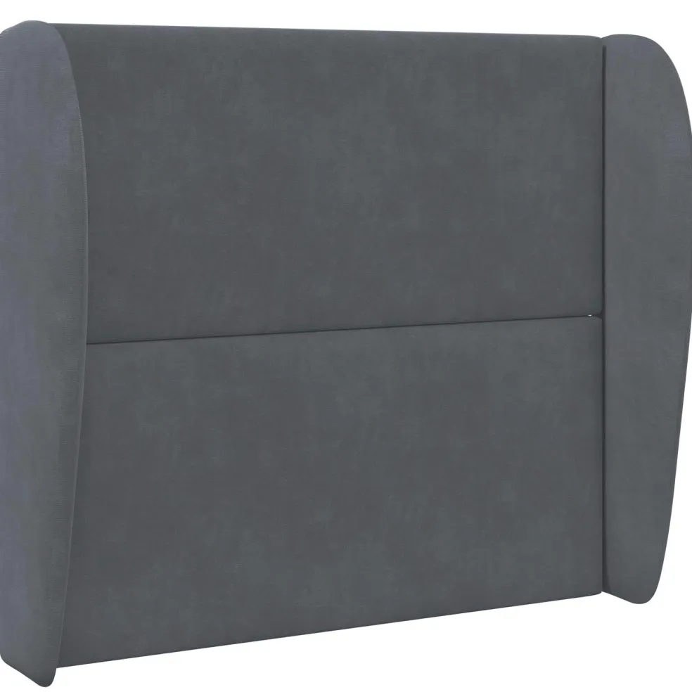 vidaXL Hoofdbord oor Dim Grijs 80 x 23 x 6 cm Fluweel
