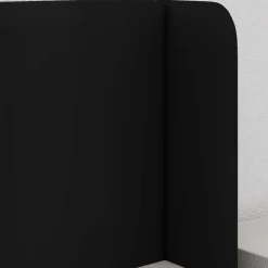vidaXL Hoofdbord oor Zwart PVC