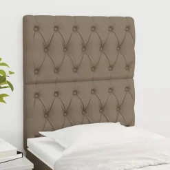 vidaXL Hoofdbord taupe 80x7x118/128 cm Stof