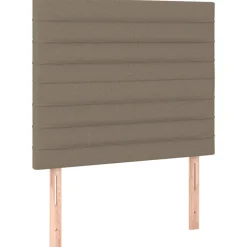 vidaXL Hoofdbord taupe 80x5x118/128 cm Stof