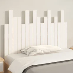 vidaXL Hoofdbord wandmontage 108x3x80 cm massief grenenhout wit