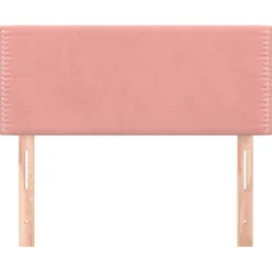vidaXL Hoofdbord 100x5x78/88 cm fluweel roze