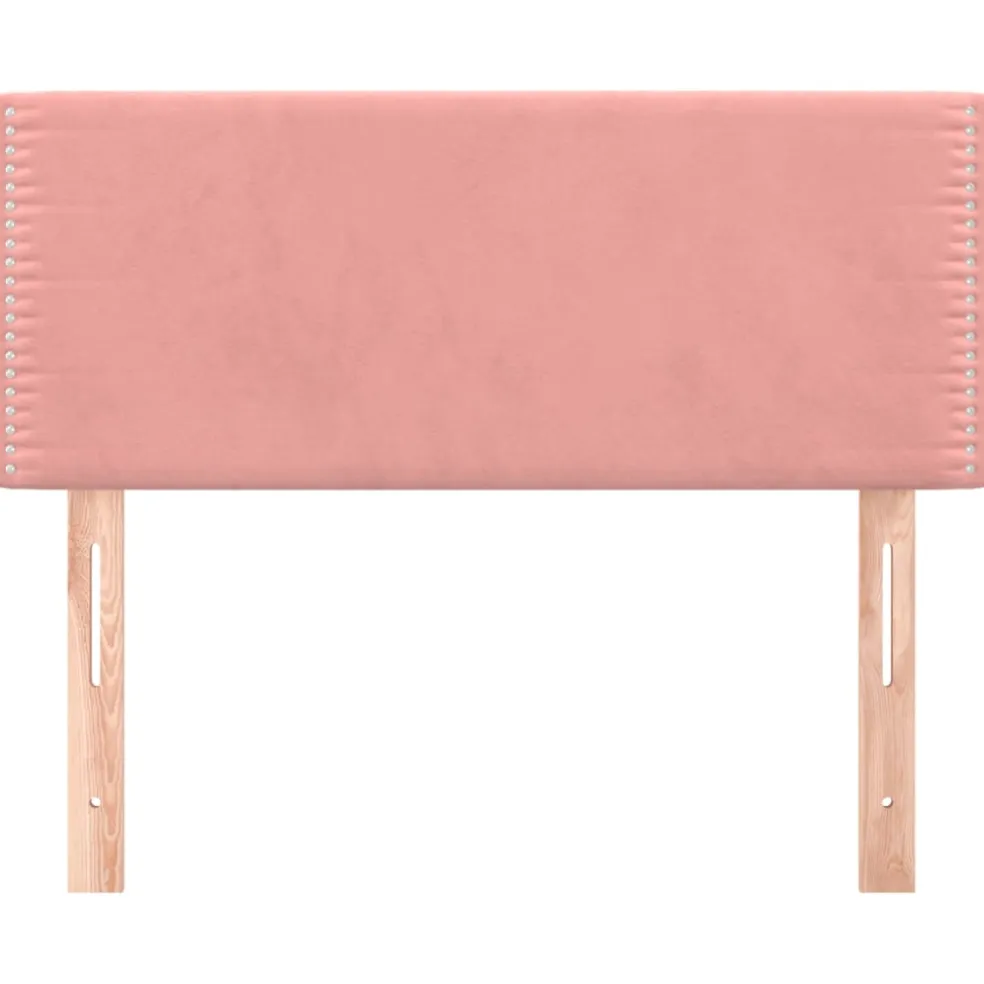 vidaXL Hoofdbord 100x5x78/88 cm fluweel roze