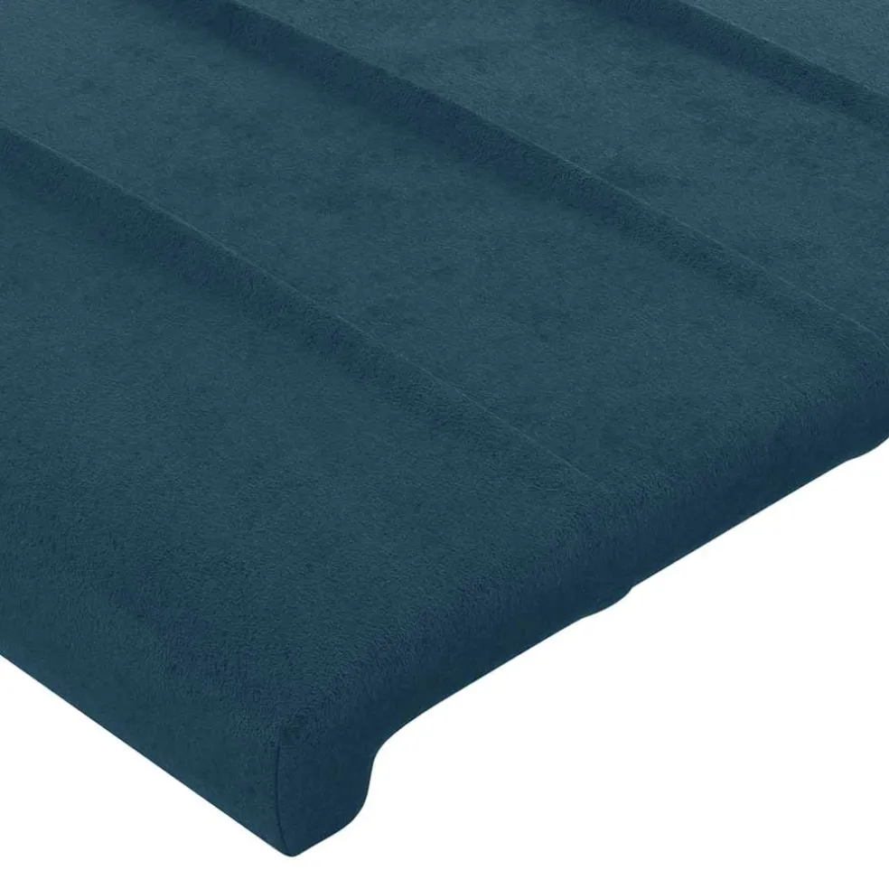 vidaXL Hoofdbord 80x5x78/88 cm fluweel donkerblauw