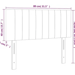 vidaXL Hoofdbord 80x5x78/88 cm fluweel donkerblauw