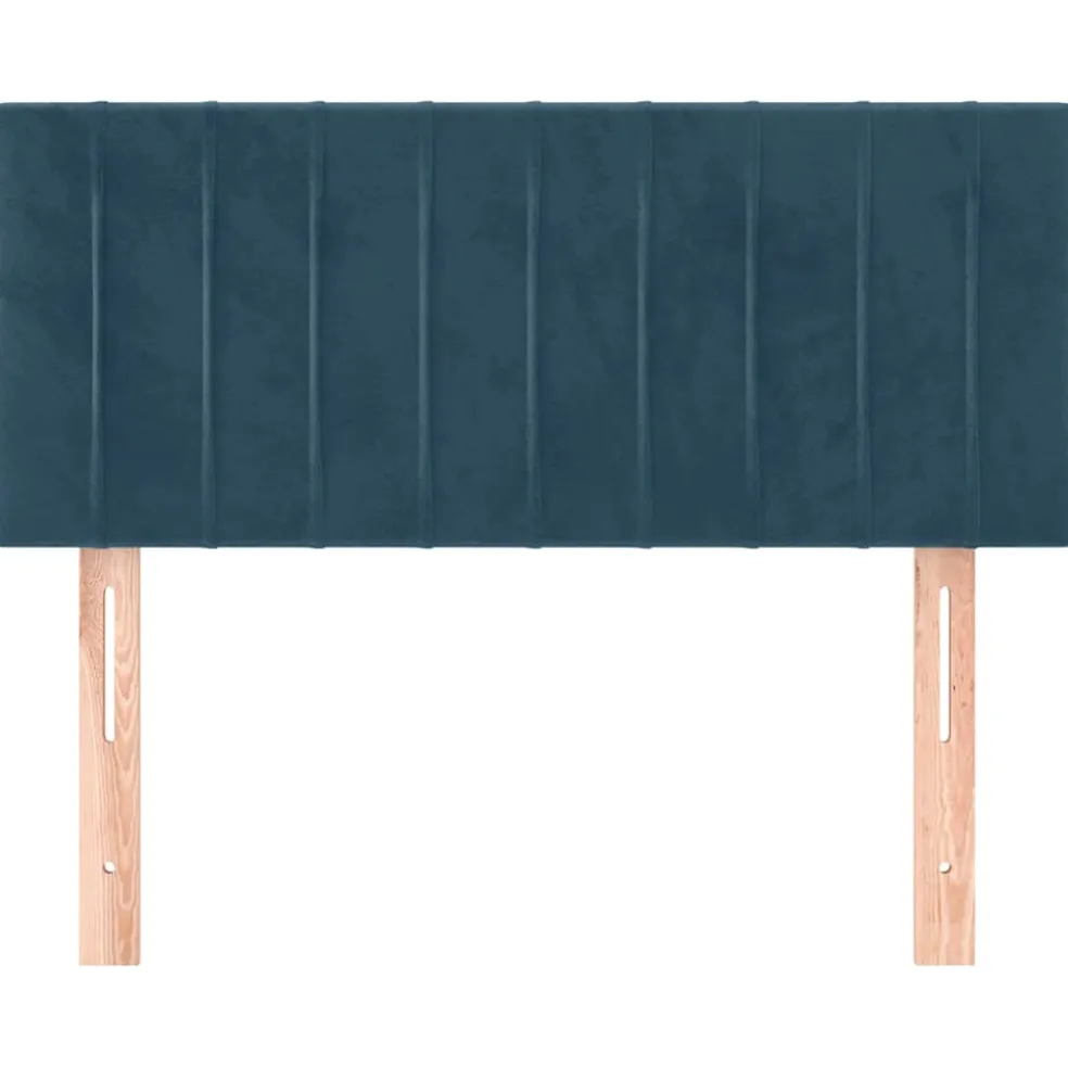 vidaXL Hoofdbord 80x5x78/88 cm fluweel donkerblauw