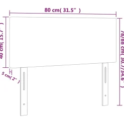 vidaXL Hoofdbord 80x5x78/88 cm fluweel zwart