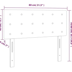vidaXL Hoofdbord 80x5x78/88 cm fluweel lichtgrijs