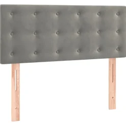 vidaXL Hoofdbord 80x5x78/88 cm fluweel lichtgrijs