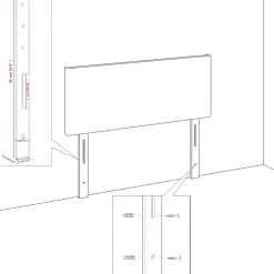 vidaXL Hoofdbord 80x5x78/88 cm fluweel donkergrijs