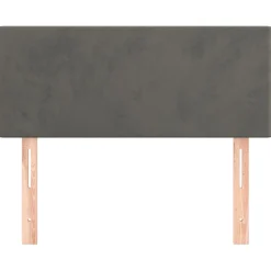 vidaXL Hoofdbord 80x5x78/88 cm fluweel donkergrijs