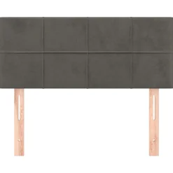 vidaXL Hoofdbord 80x5x78/88 cm fluweel donkergrijs