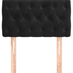 vidaXL Hoofdbord 80x7x78/88 cm fluweel zwart