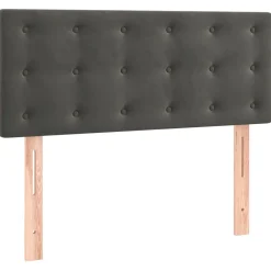 vidaXL Hoofdbord 80x5x78/88 cm fluweel donkergrijs