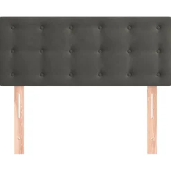 vidaXL Hoofdbord 80x5x78/88 cm fluweel donkergrijs