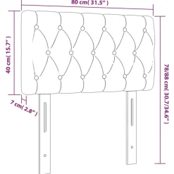 vidaXL Hoofdbord 80x7x78/88 cm fluweel lichtgrijs