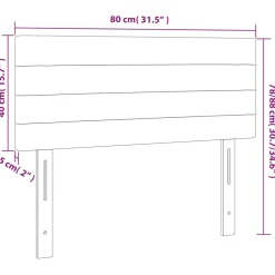 vidaXL Hoofdbord 80x5x78/88 cm fluweel roze