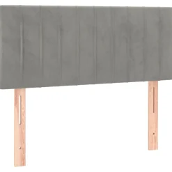 vidaXL Hoofdbord 90x5x78/88 cm fluweel lichtgrijs