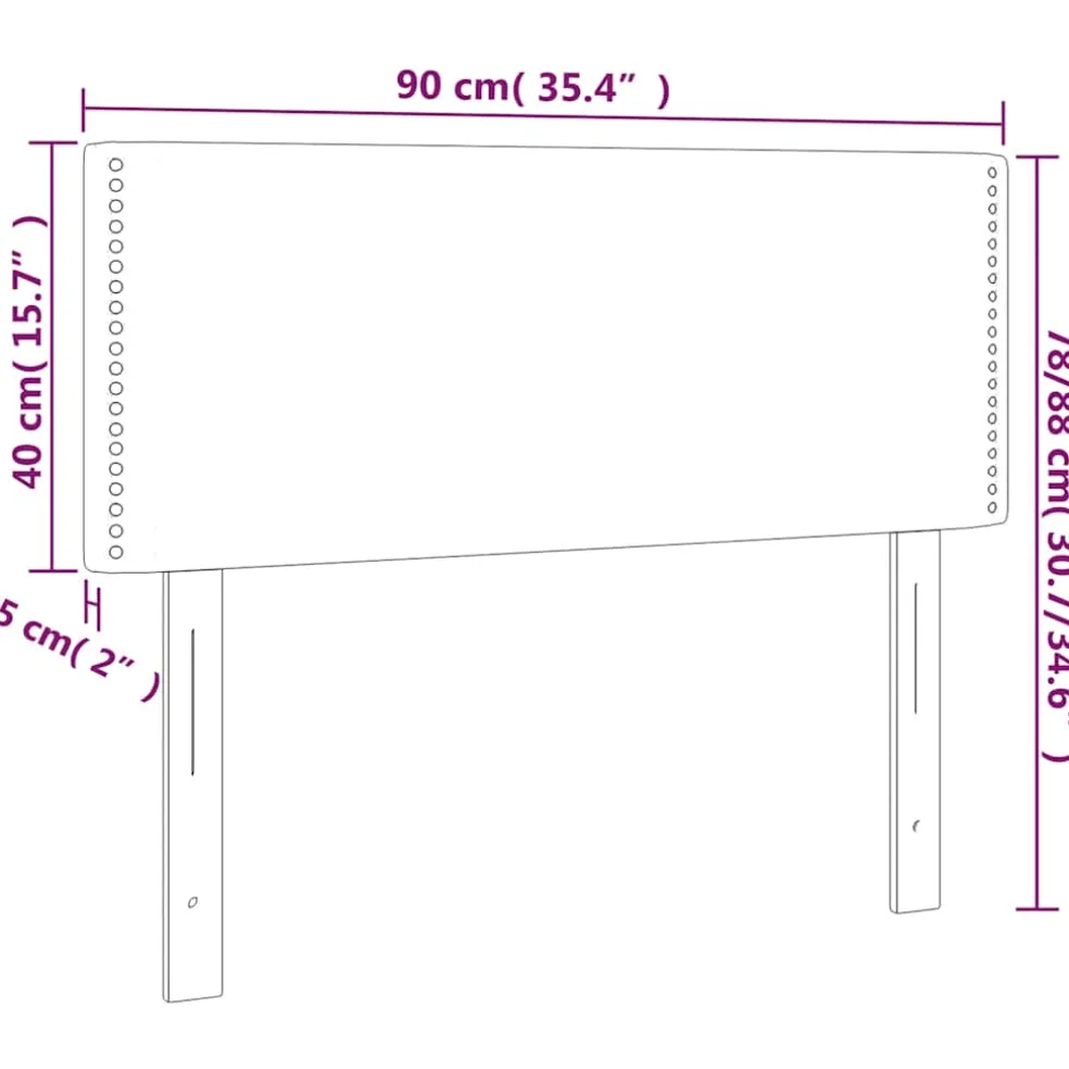vidaXL Hoofdbord 90x5x78/88 cm fluweel zwart