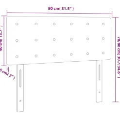 vidaXL Hoofdbord 80x5x78/88 cm kunstleer grijs