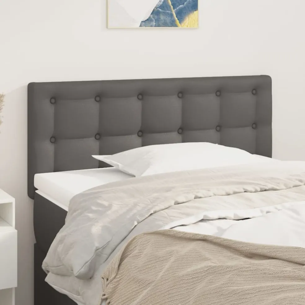 vidaXL Hoofdbord 80x5x78/88 cm kunstleer grijs