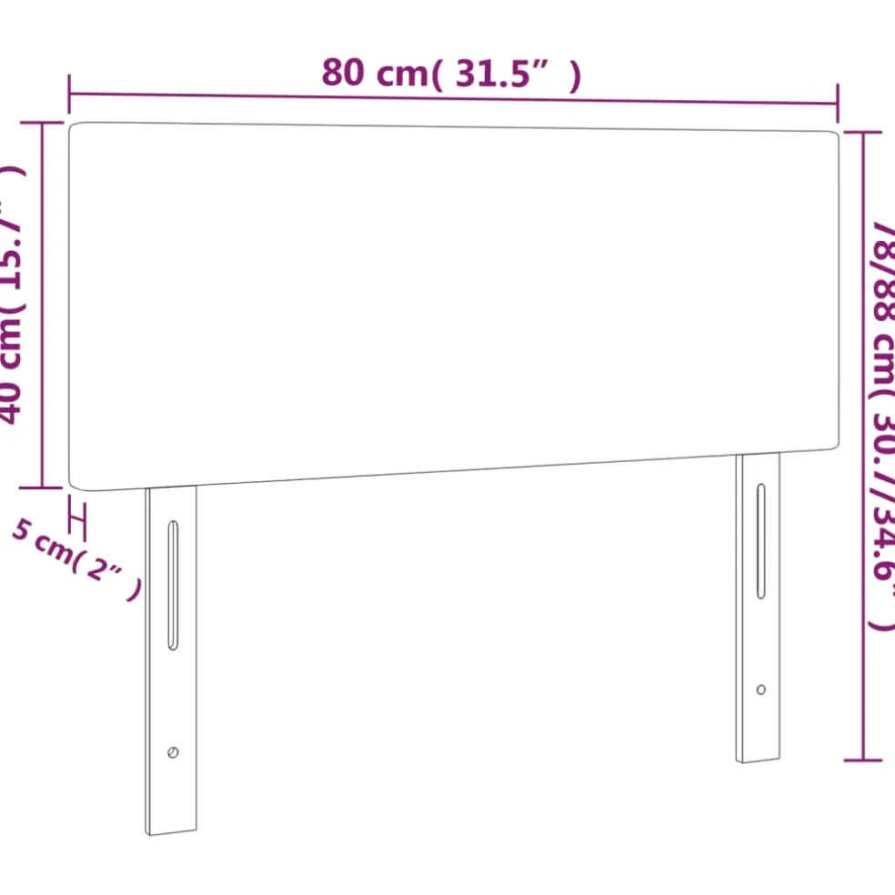 vidaXL Hoofdbord 80x5x78/88 cm kunstleer wit
