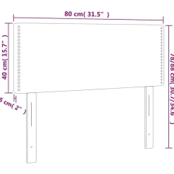 vidaXL Hoofdbord 80x5x78/88 cm kunstleer zwart