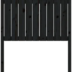 vidaXL Hoofdbord 95,5x4x100 cm massief grenenhout zwart