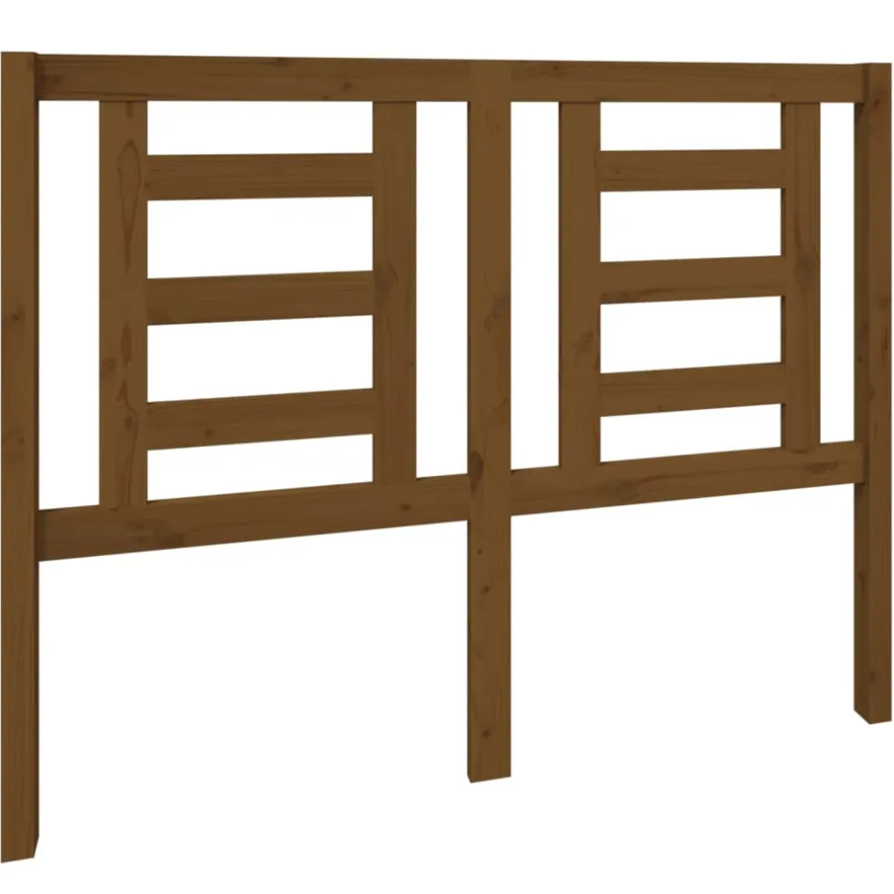 vidaXL Hoofdbord 126x4x100 cm massief grenenhout honingbruin