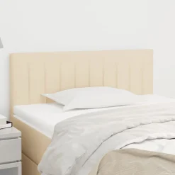 vidaXL Hoofdbord 80x5x78/88 cm stof crèmekleurig