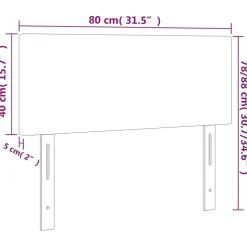 vidaXL Hoofdbord 80x5x78/88 cm stof donkergrijs