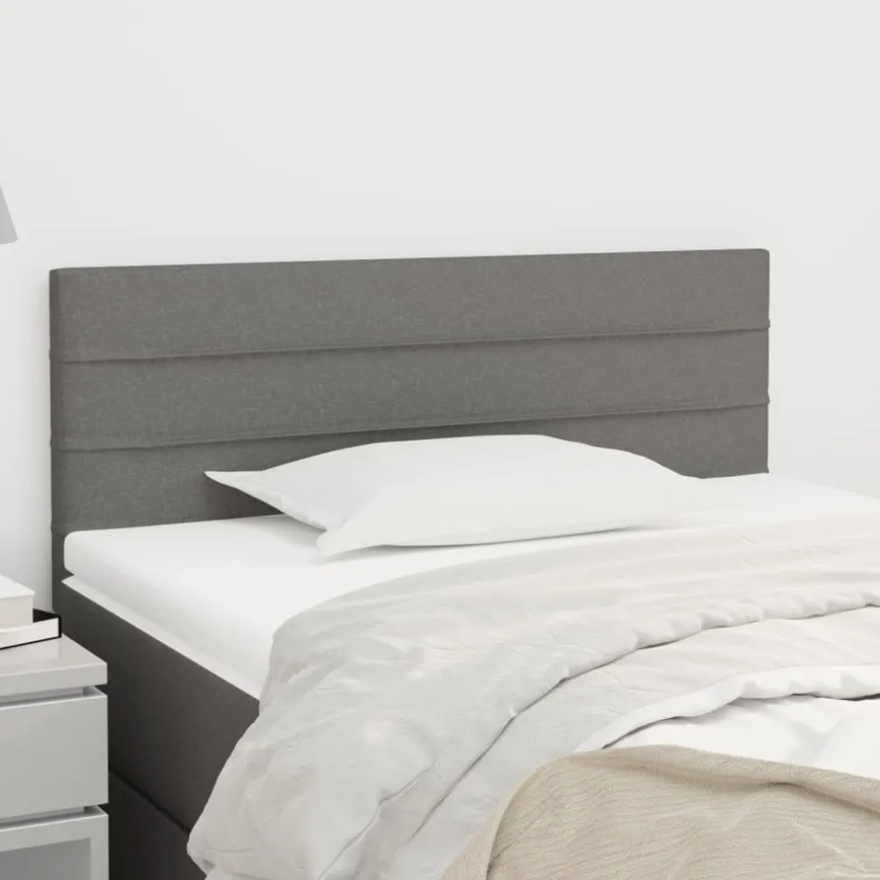 vidaXL Hoofdbord 80x5x78/88 cm stof donkergrijs