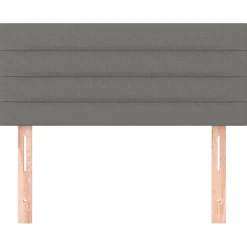 vidaXL Hoofdbord 80x5x78/88 cm stof donkergrijs