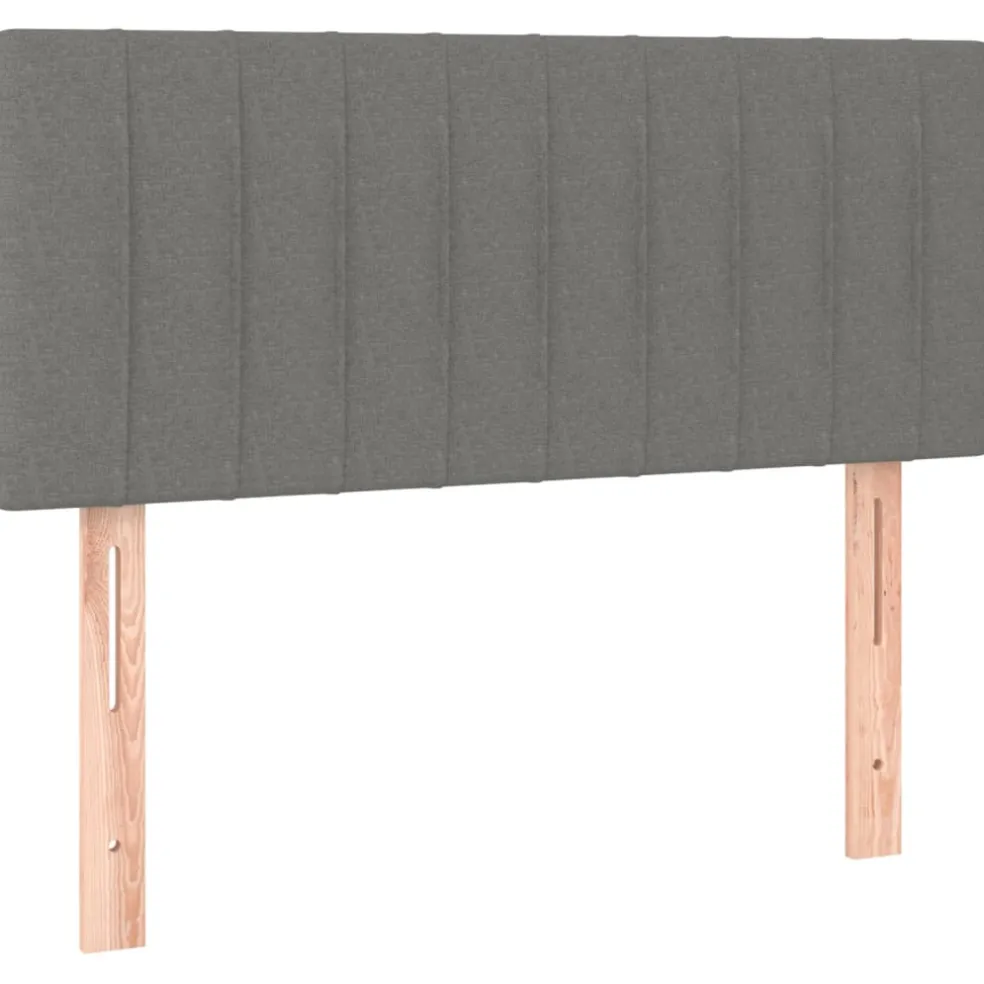 vidaXL Hoofdbord 80x5x78/88 cm stof donkergrijs