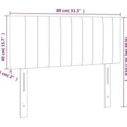 vidaXL Hoofdbord 80x5x78/88 cm stof donkergrijs