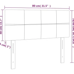 vidaXL Hoofdbord 80x5x78/88 cm stof donkerbruin