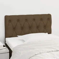 vidaXL Hoofdbord 80x7x78/88 cm stof donkerbruin