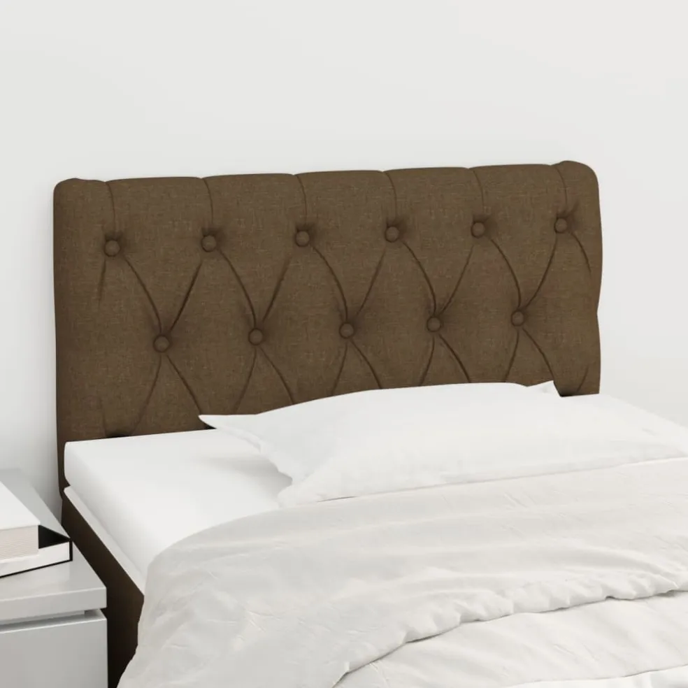 vidaXL Hoofdbord 80x7x78/88 cm stof donkerbruin