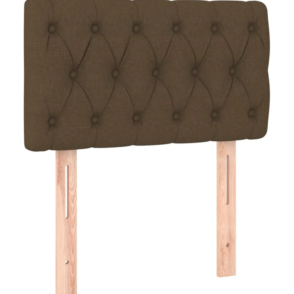 vidaXL Hoofdbord 80x7x78/88 cm stof donkerbruin