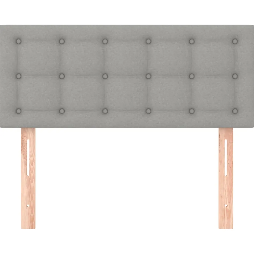 vidaXL Hoofdbord 80x5x78/88 cm stof lichtgrijs