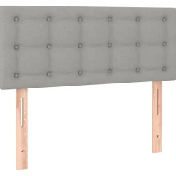vidaXL Hoofdbord 80x5x78/88 cm stof lichtgrijs